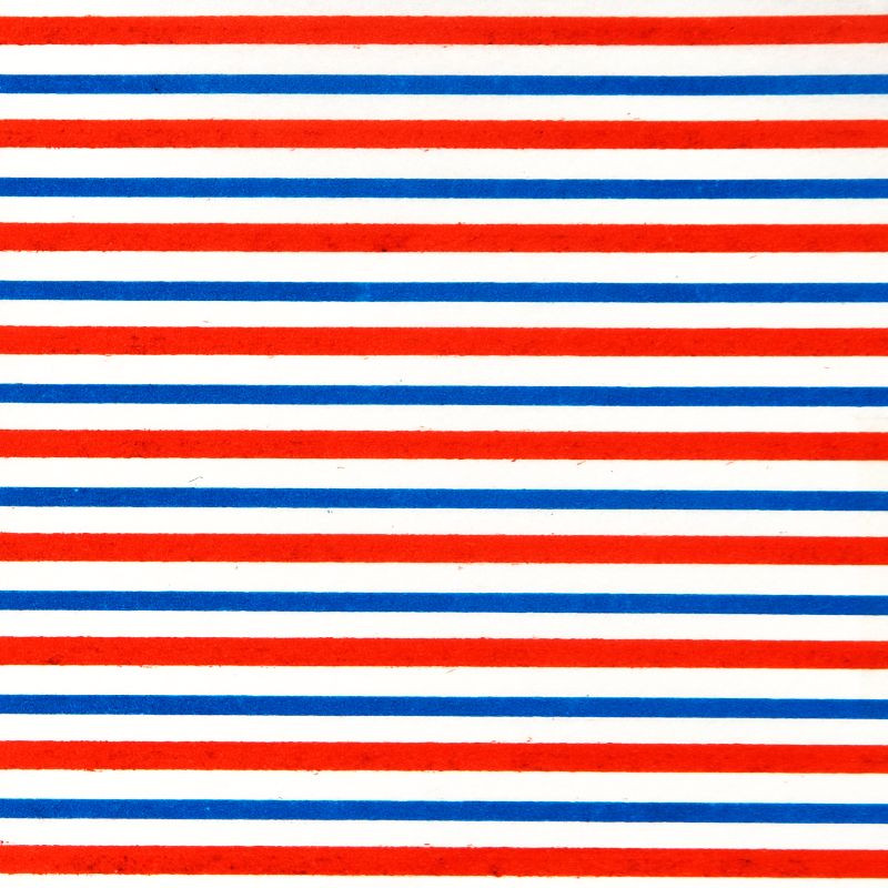 Boomgaard Gemeenten Zenuwinzinking Zijdepapier - Strepen - Blauw en rood op wit - 50x75 cm | Paco Verpakkingen