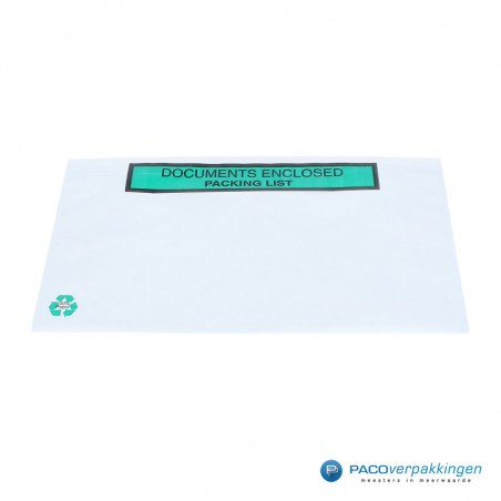 Verslagen fluctueren Retoucheren Paklijst enveloppen van gerecycled papier - Bedrukt A4 in 3 gevouwen -  23.5x13.2 cm | Paco Verpakkingen
